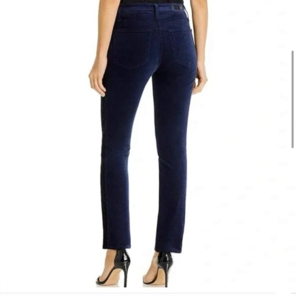 NWT AG Adriano Goldschmied Mari tuxedo stripe High Rise Straight Leg Pant SZ 26 - Picture 3 of 9